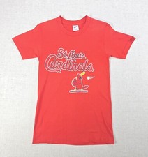 VINTAGE 1980s ST LOUIS CARDINALS LOGO USA MADE SINGLE STITCH Men's T-SHIRT SMALL