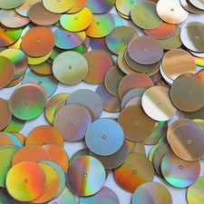 Sequin Round 15mm Gold Lazersheen Reflective Metallic. Made in USA