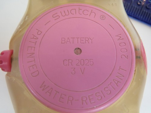 SWATCH CR2025 Large PINK Ladies Scuba Diver WATCH Working Watch New Battery - Picture 5 of 10