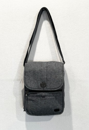 Lug Moped Purse Womens Heathered Grey Crossbody or Shoulder Day Bag RFID NWT - Picture 2 of 20
