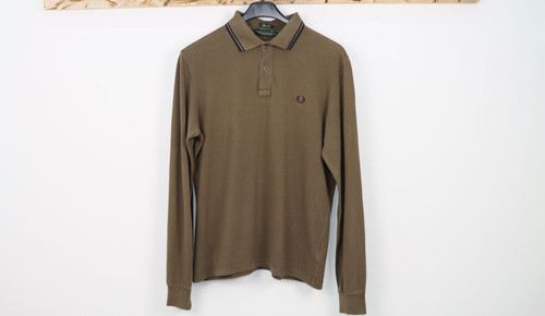 Fred Perry, Polo Fred Perry Slim Fit Marron Vintage Homme 44 Usato Coton