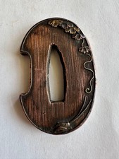 Japanese Tanto Tsuba Copper Work Era Style, Sword Fittings