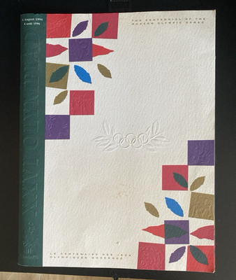 1996 OLYMPIC GAMES CLOSING CEREMONY PROGRAM CENTENNIAL OF MODERN OLYMPIC GAMES