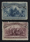 CKStamps: US Stamps Collection Scott#230 231 Columbian Mint NH OG
