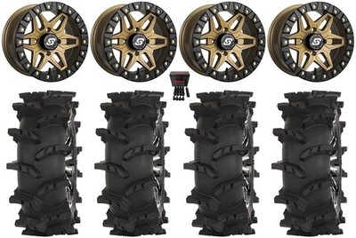 Sedona Split 6 14'' Wheels Br +30mm 32'' Outlaw Max Tires Yamaha YXZ (2019+)