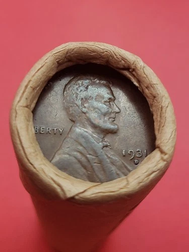 AU 1931-D LINCOLN WHEAT CENT 1926S LINCOLN WHEAT PENNY COIN ROLL ENDS BANKROLLED