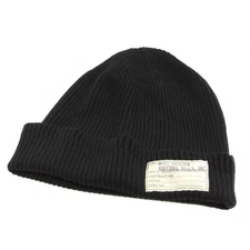 Mens Buzz Rickson’s Buzz Rickson s Watch Cap Cotton Version BR02186 Knit Hat Bla