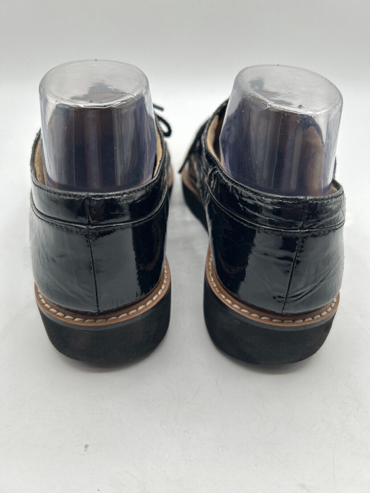 SAOLA Naturalizer Auburn Oxford Uomo Tg 7 5W Nero Stringato Punta Mandorla Vernice Pelle