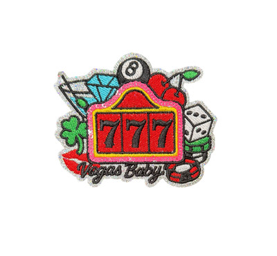 Las Vegas Baby 777 Nevada Gambling Slot Machine Travel Patch, Iron On/Sew On