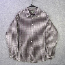 Eddie Bauer Shirt Mens Tall XL Plaid Wrinkle Resistant Classic Fit Button Down