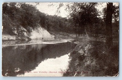 Princeton Illinois IL Postcard View Of Vicinity Second Bureau Creek 1907 Antique