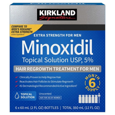 #ad Kirkland Minoxidil 5% Extra Strength Men 6 Month Supply Hair Regrowth EXP 05 27 $31.35