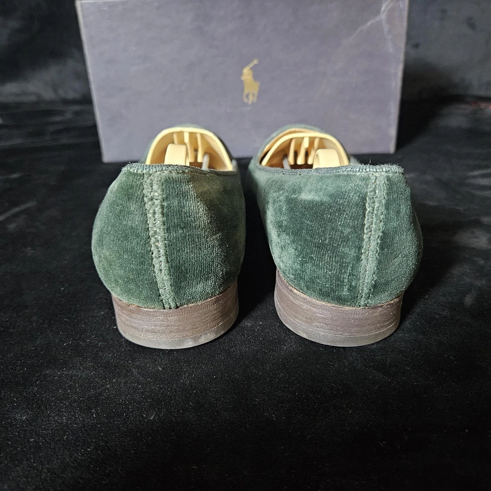 Ralph Lauren Zapatos Mujer Talla 8 Terciopelo Zapatillas para Fumar Hechos en EE. UU. W 4799 Foto 4 de 4