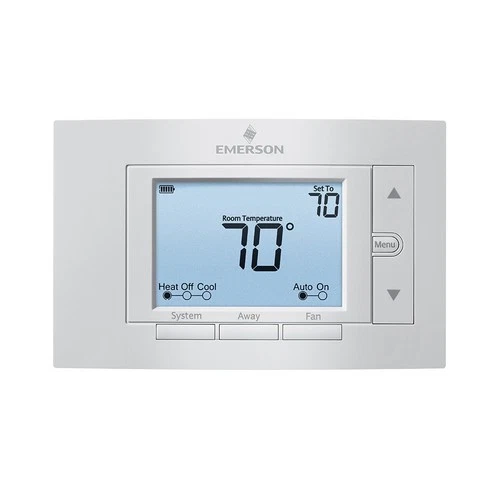 Emerson Non Programmable Digital Thermostat with Backlit Display and Keypad Lock