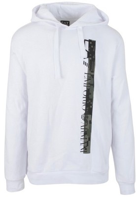 Emporio Armani EA7 Herren Kapuzenpullover Hoodie Sweatshirt Pullover Weiß 3XL
