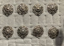 Antike Silberkn&ouml;pfe, 32 mm, Dachauer Tracht, Sternkn&ouml;pfe