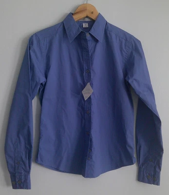 Port Authority Women's Long Sleeve Blue Purple Collared Top Blouse Size XS NWT - Image 1 of 4