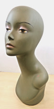 Vintage Wig Mannequin Head Bust Long Neck 18" Hat Jewelry Display READ