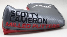 TITLEIST SCOTTY CAMERON DESIGN Milled Putter Head Cover Red/Silver Gray Exc Cond