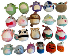 Mixed Lot of 20 Squishmallows 4  to 5  Plush  Bonus Clip-On Keychain