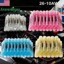 200-100PC Heat Shrink Butt Wire Splice Connectors 26-10 AWG Seal Crimp Terminal