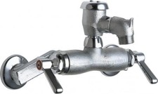 Chicago Faucets 305-VBRCF Wall-Mounted Manual Sink Faucet with 3-3/8" Cente