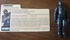 1982 Gi Joe Commando Snake Eyes with card