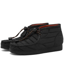 NEW MENS CLARKS ORIGINALS WALLABEES BLACK QUILTED ANKLE BOOTS UK SIZE 8 /42