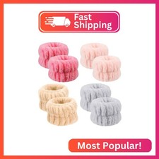 8Pcs Anmieciu Microfiber Spa Wristbands, Face Washing Wrist Towels to Prevent Li