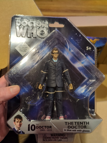 Doctor Who The Tenth Doctor Blue Suit With Glasses New Action Figure 5.5" Rare - Picture 1 of 2