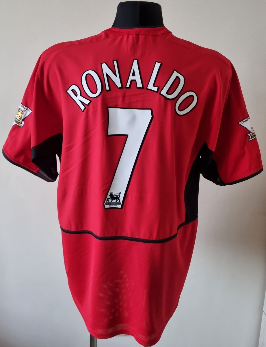 Manchester United 2002 - 2004 Home Nike shirt #7 Ronaldo size