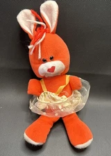 Vintage Dan Brechner Green Bunny Rabbit Plush Stuffed Animal Toy 7"