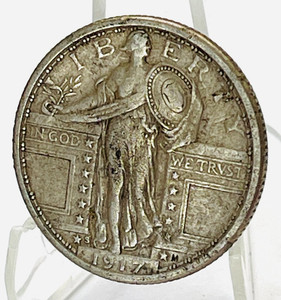 1917-S Standing Liberty Quarter Type 1 Variety 90% Silver 25C #587B