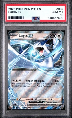 2025 POKEMON PRE EN-PRISMATIC EVOLUTIONS #082 LUGIA EX PSA 10