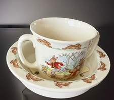 Royal Doulton Bunnykins Two-Handled Cup And Bowl Fine Bone China 1936