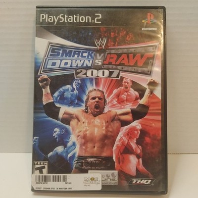 WWE SmackDown vs. Raw 2007 (Sony PlayStation 2, 2006) Black Label PS2. Tested 
