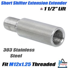 M12x1.25 Shift Extension Knob Extender Gear Shifter Lever Stainless Steel Us