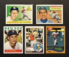 5 Card Lot - 2011 Topps 60 Years of Topps Musial Rizzuto Yastrzemski Ripken