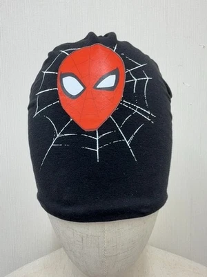 Marvel Jungen schwarz Spider-Man Beanie Strick Gr. 56-58 bestickt Grafik gebrauc - Bild 1 von 4