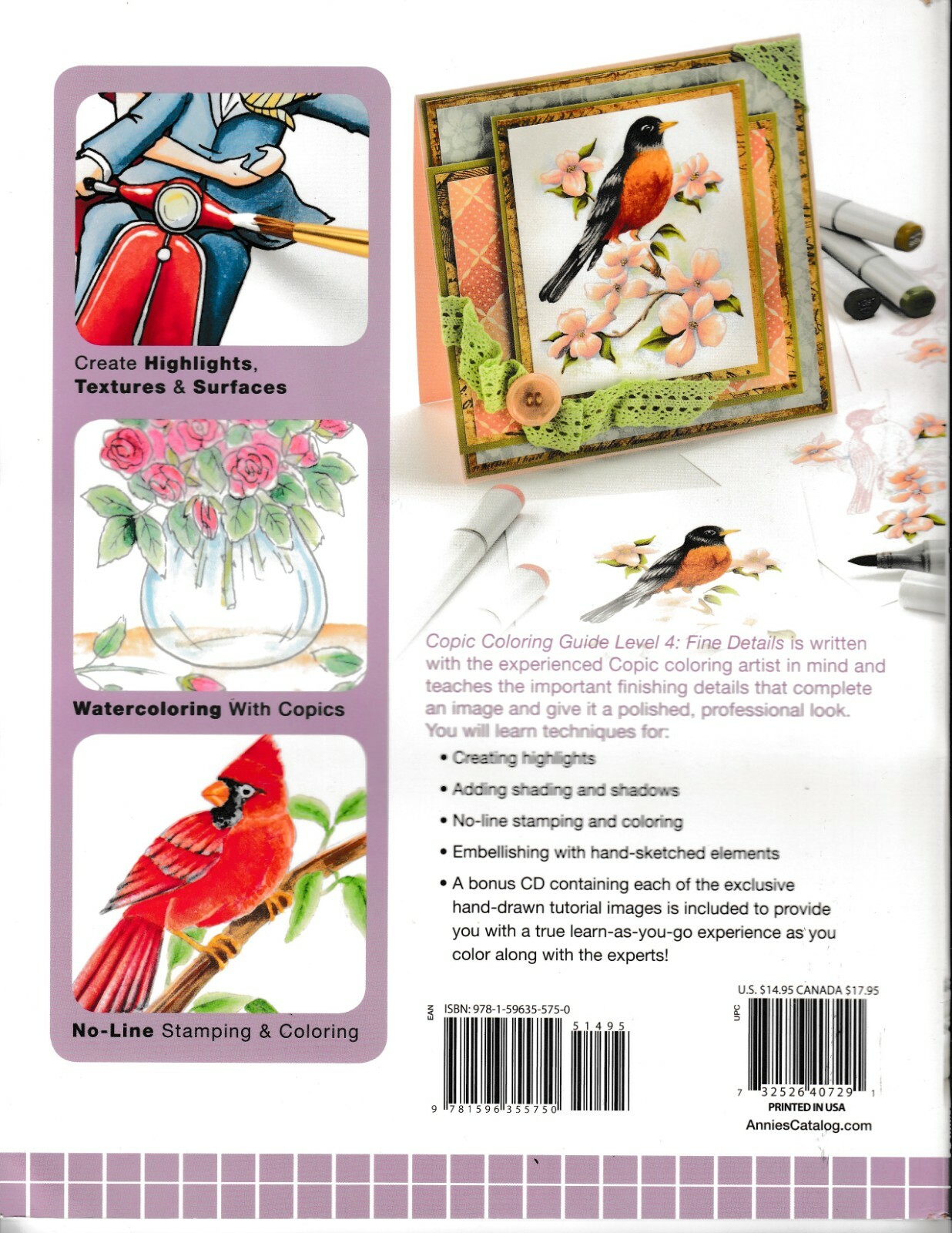 Copic Coloring Guide Level 4: Fine Details with CD | Annie's 701046 NEW!