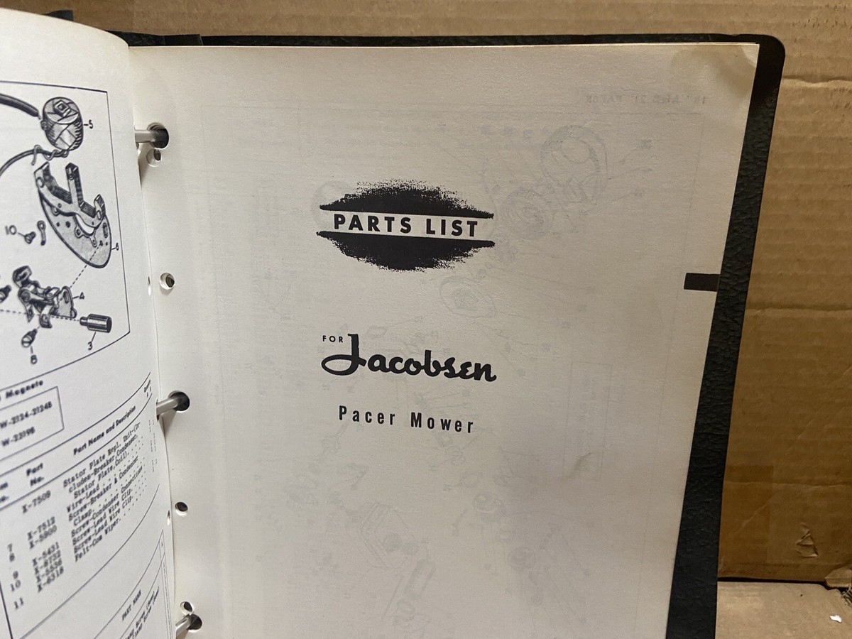 1957 Jacobsen Johnston Worthington Parts Catalog & Exploded