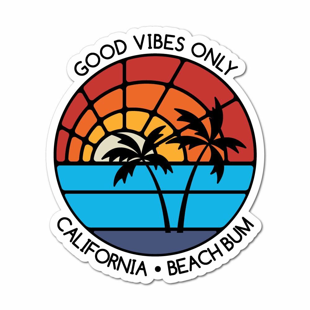 ミュージック Good Vibes CALIFORNIA LONG BOADERS Good Vibes California Sticker Decal Beach Bum | eBay