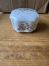 Vintage St Michael Floral Trinket Dish Dressing Table Country Cottage