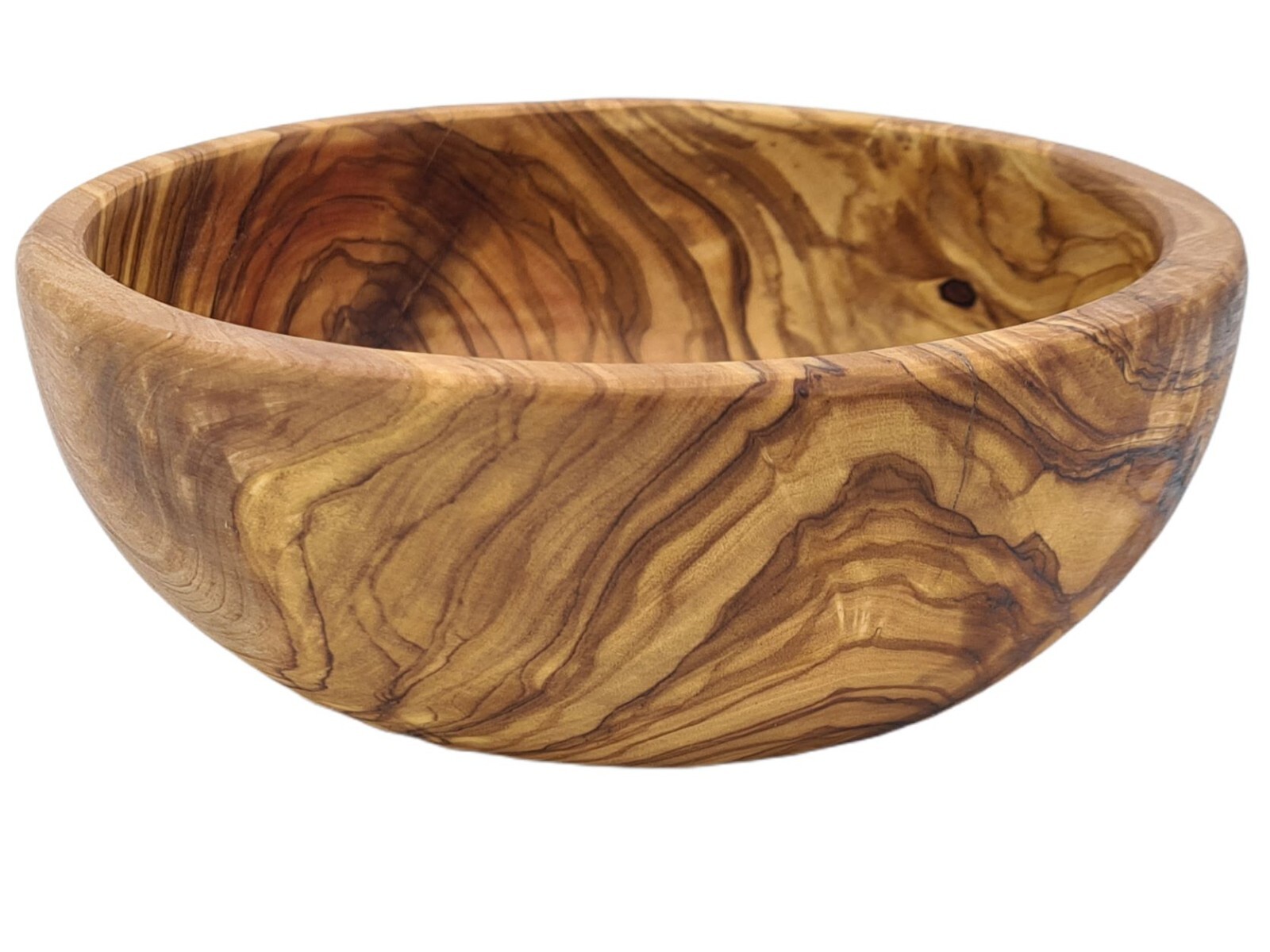 Bol en bois d'olivier saladier rustique chic pour apéritif convivial