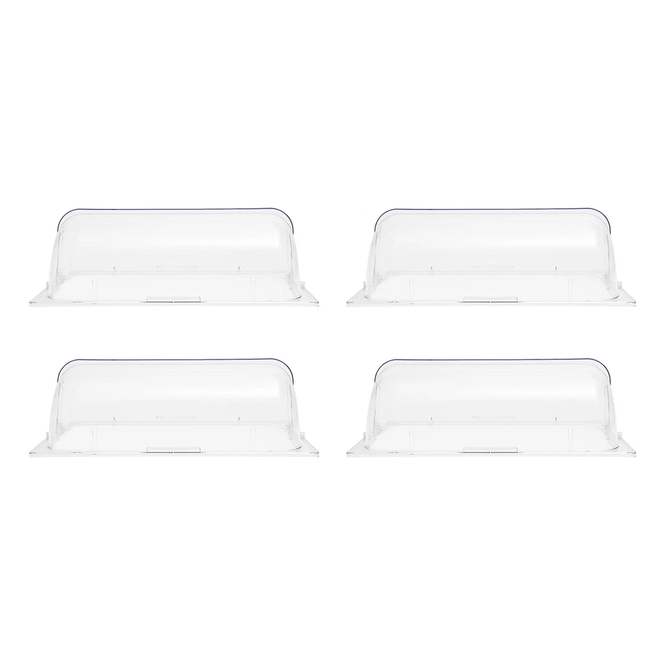 Cubiertas enrollables transparentes con ejes abatibles para PC de alta transparencia cubierta a prueba de exhibición de alimentos Foto 3 de 4