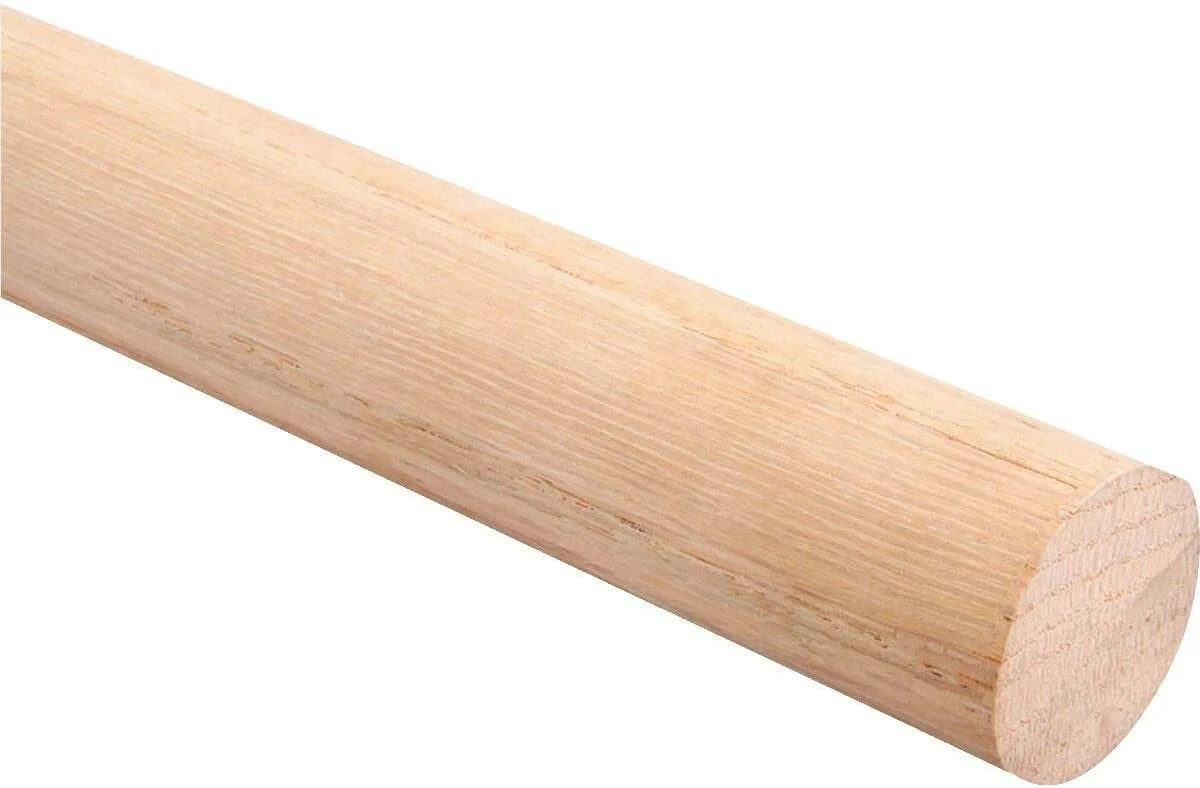 35mm Oak Dowel 600mm (24") Length, Wood Turning / Rolling Pin / Handle Blank