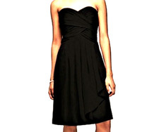 Cascade Chiffon Bandeau Dress by David's Bridal, New, S, Bridesmaid or Cocktail