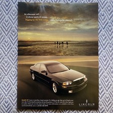 2001 Lincoln LS PRINT AD An Afternoon Sail Dinner Party Sunset Luxury Feeling