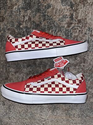 Size 11 VANS Old Skool x Supreme x Swarovski RED 2022 Dmg