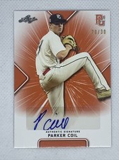 2021 LEAF PERFECT GAME ORANGE PARKER COIL PAPER RC AUTO # 20/30
